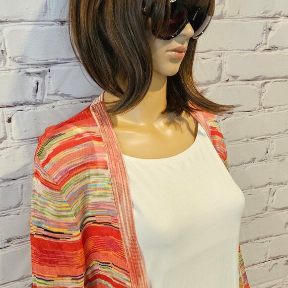 DANA BUCHMAN - Open knit long multi-coloured cardigan - Picture 5 of 9